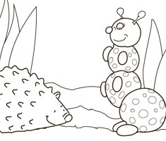 [Translate to Nuk.com (English):] NUK colouring page with hedgehog