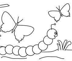 [Translate to Nuk.com (English):] NUK colouring page with caterpillar